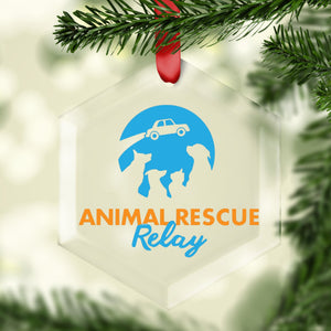 Animal Relay Glass Ornament (Free with purchase just add to cart)