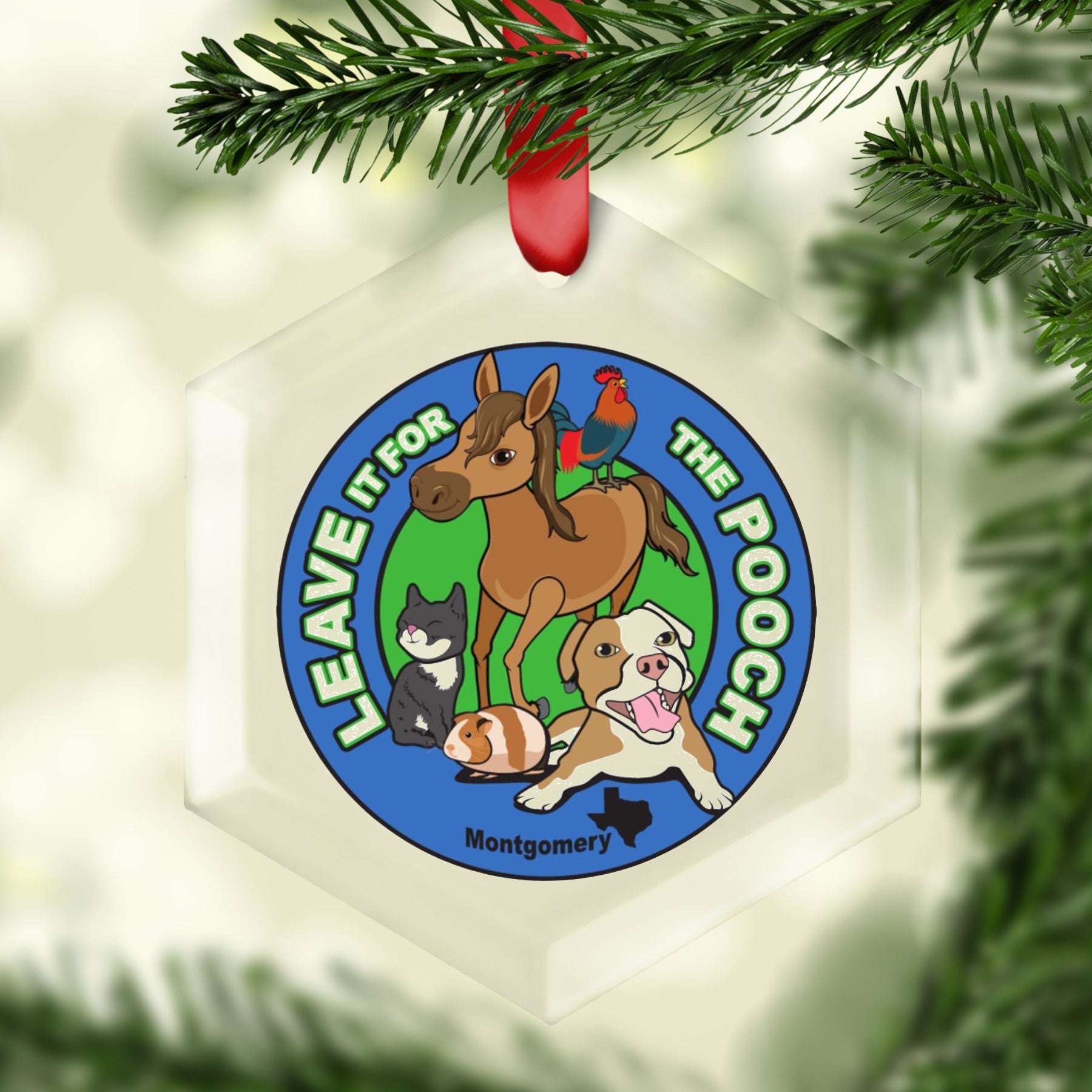 Leave it Glass Ornament (Free with purchase just add to cart)