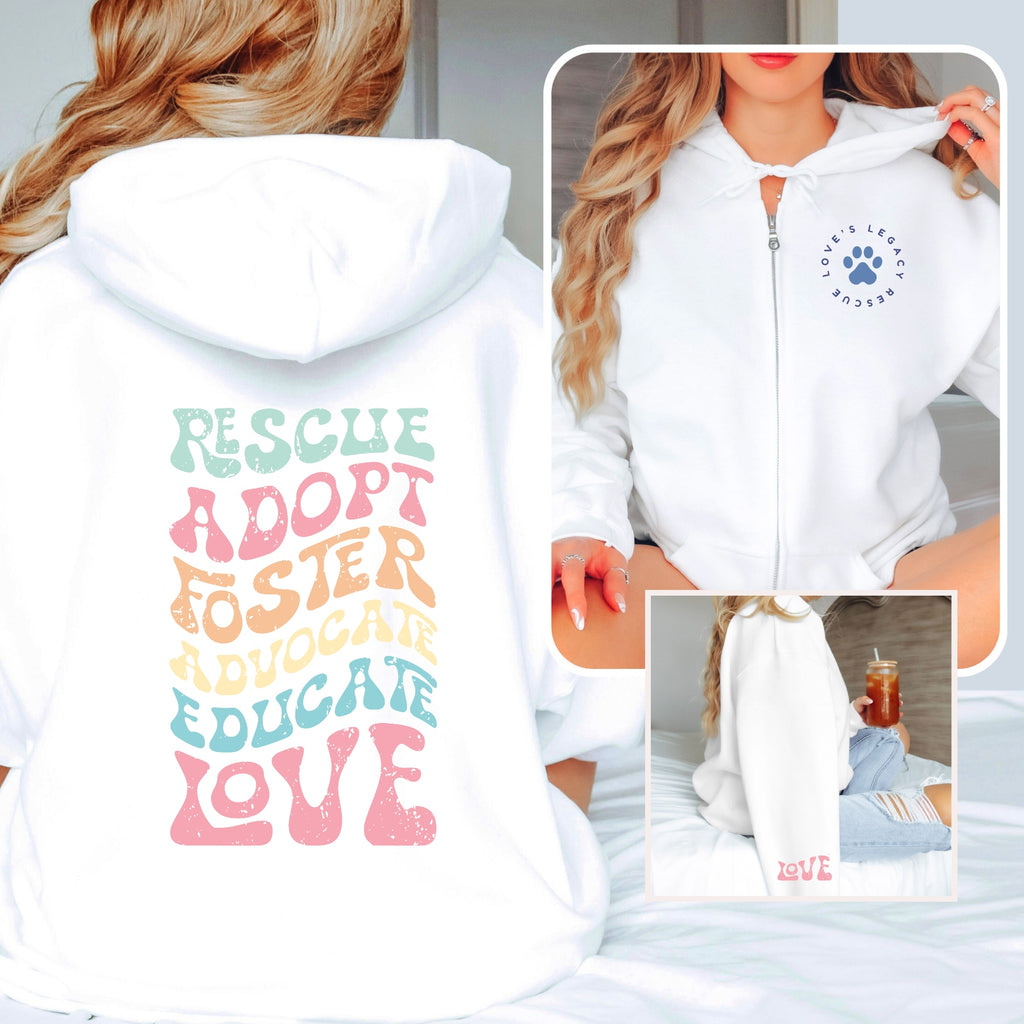 Adopt Zip Up Hoodie (available in several colors)