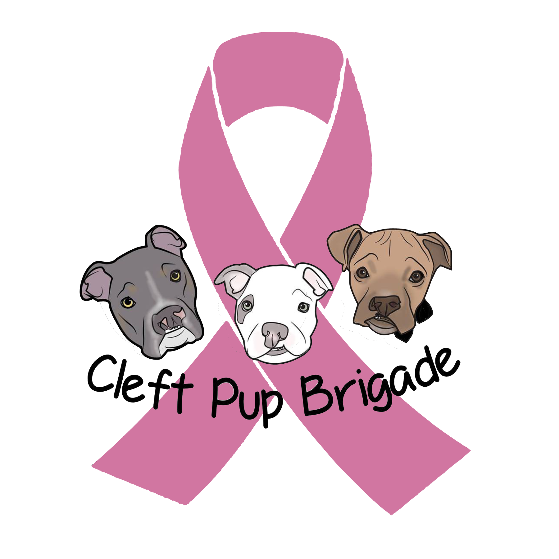 Cleft Pup Brigade Cancer Awareness Logo Onsie