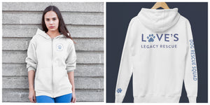 Love's Zip-Up Hoodie (available in several colors)
