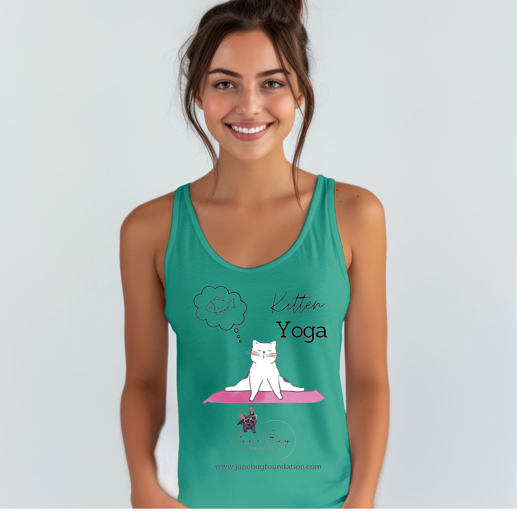 June Bug Kitten Yoga TANK (Available in many colors)