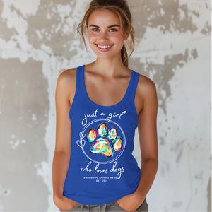 Love's Dogs Flowy Racerback Tank (Available in several colors)