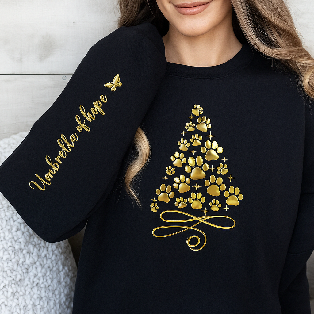 Umbrella of Hope Gold Holiday Sweatshirt (Available in Several Colors)