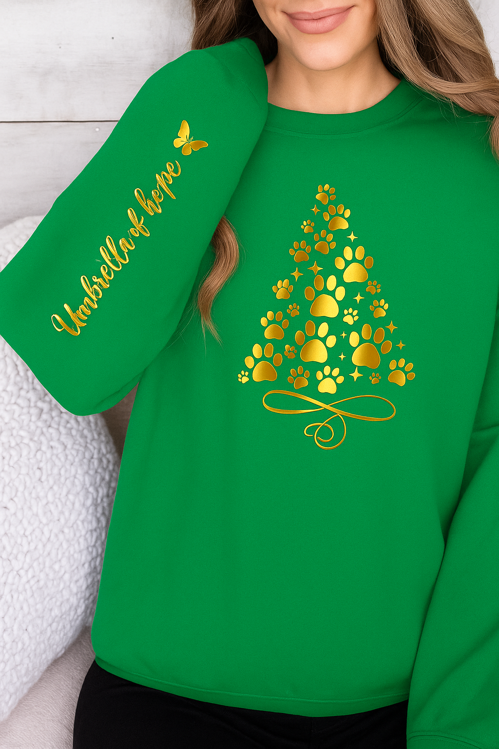 Umbrella of Hope Gold Holiday Sweatshirt (Available in Several Colors)