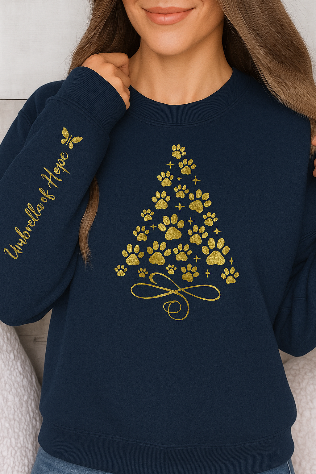 Umbrella of Hope Gold Holiday Sweatshirt (Available in Several Colors)
