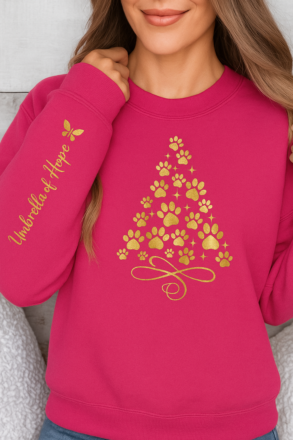Umbrella of Hope Gold Holiday Sweatshirt (Available in Several Colors)