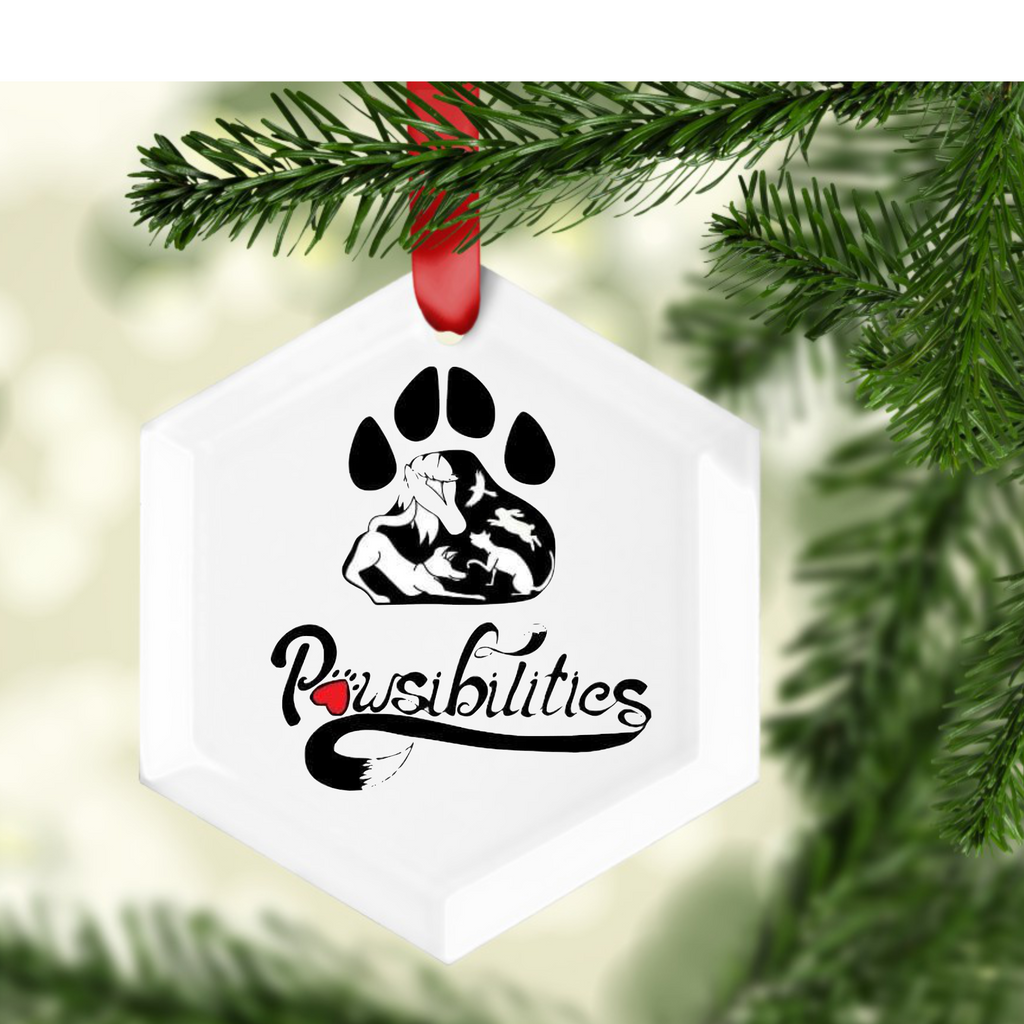 Paws Glass Ornament (Free with purchase just add to cart)