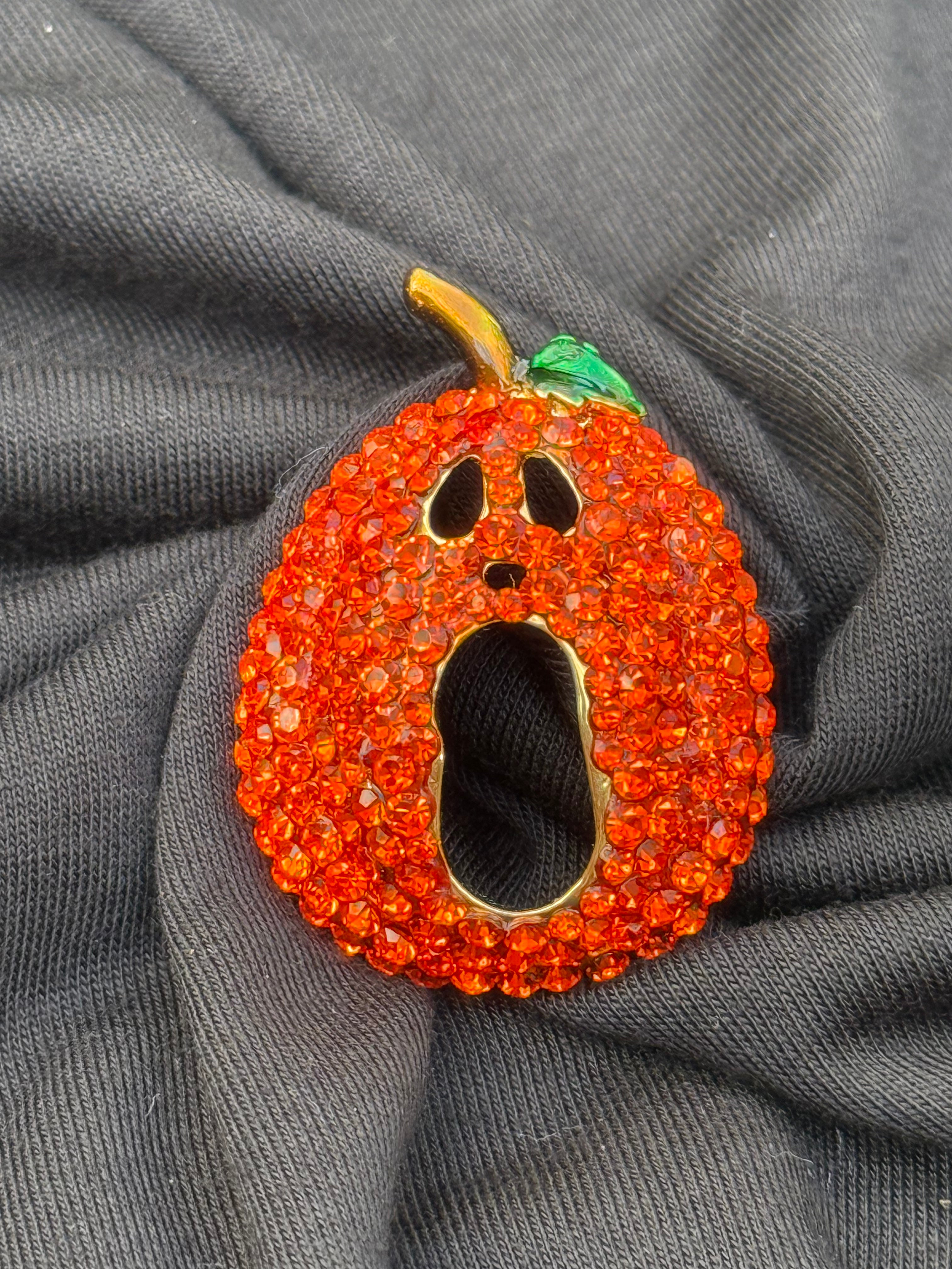 Halloween Pumpkin Crystal Pins – Sparkly Austrian Crystal Brooch Jewelry (choose from 5 designs) – Jack-O’-Lantern Designs – 50% OFF Halloween Sale