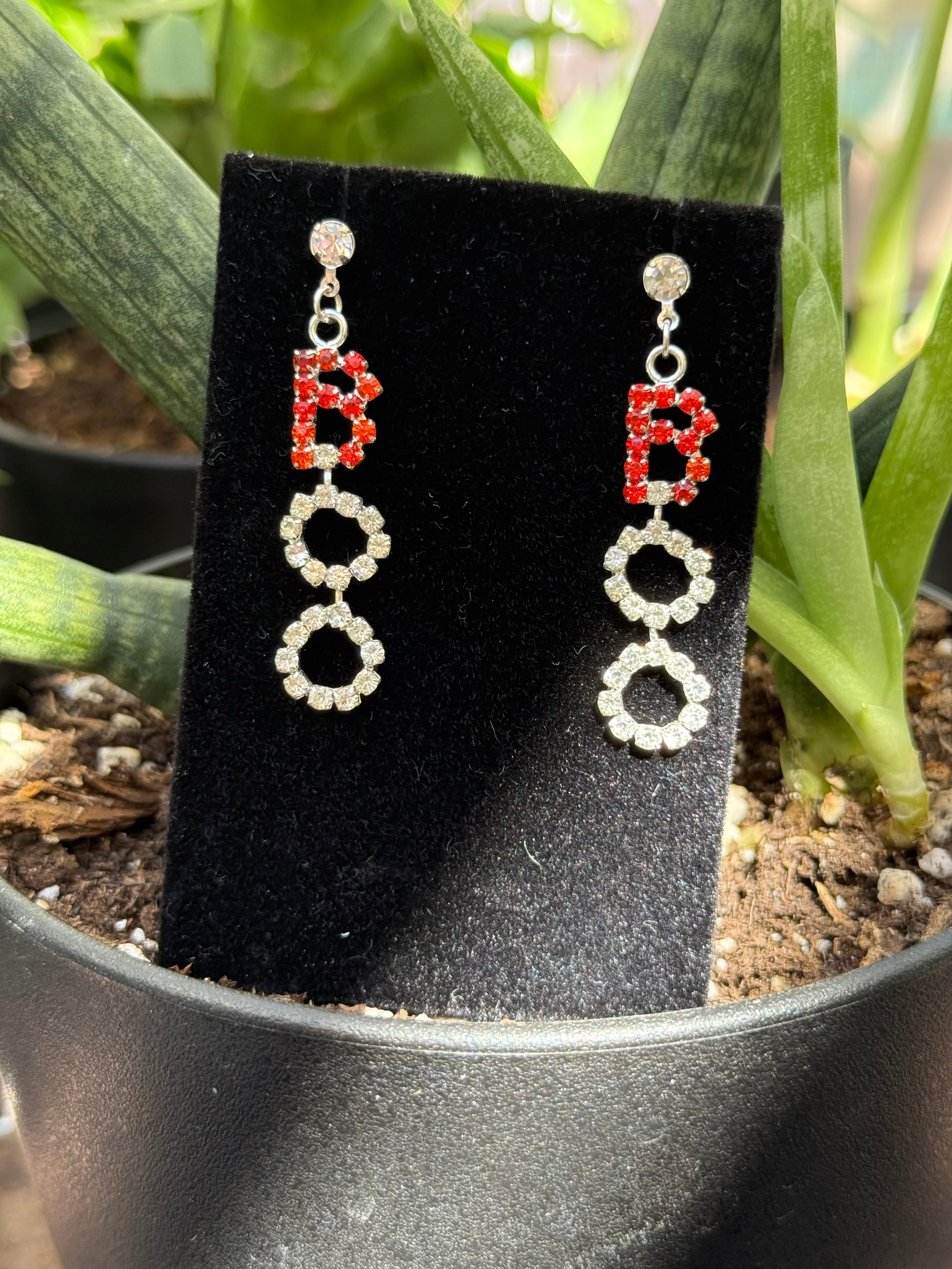 BOO Halloween Dangle Earrings – Silver & Gold