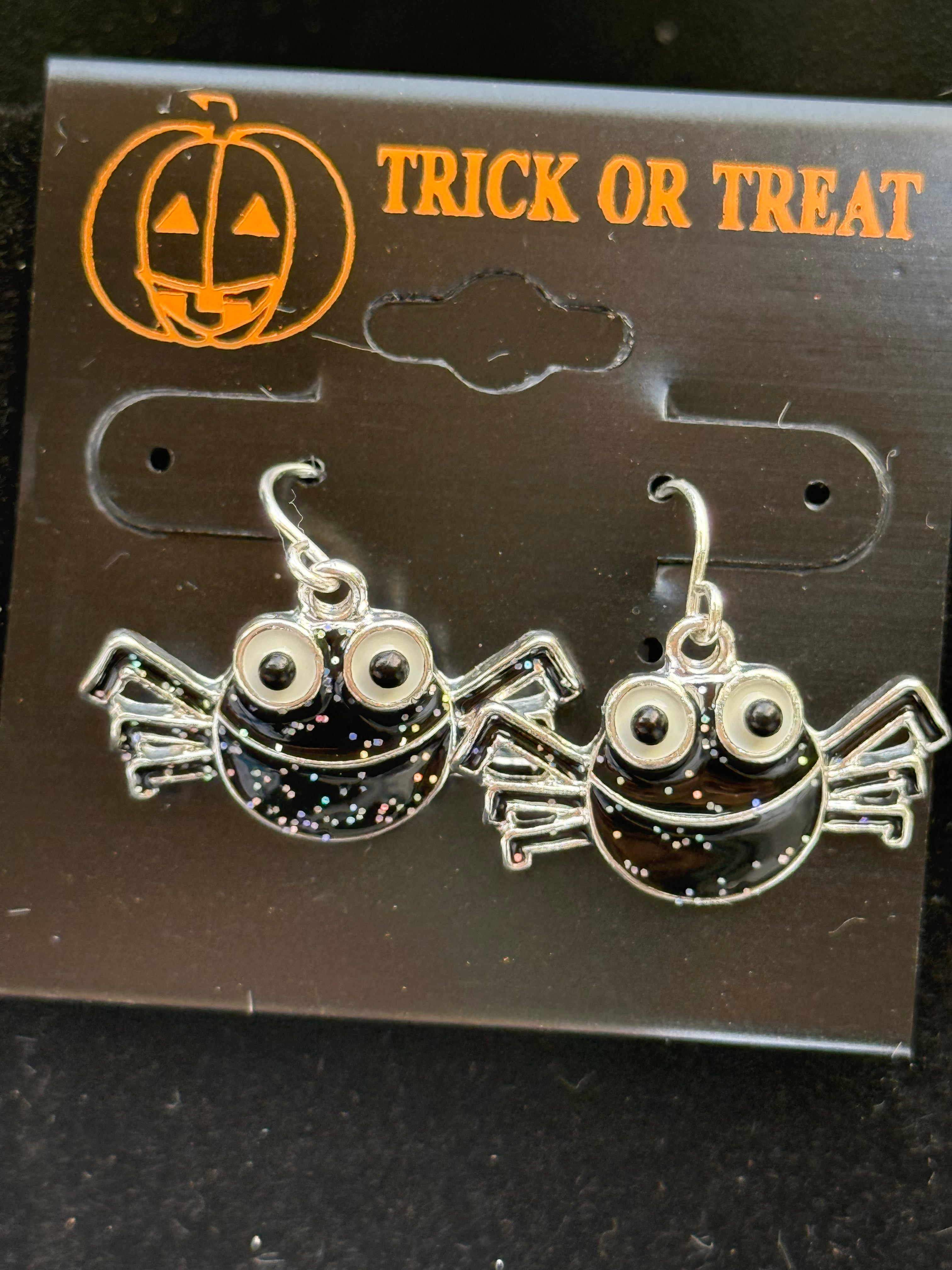 rick or Treat Spider Earrings