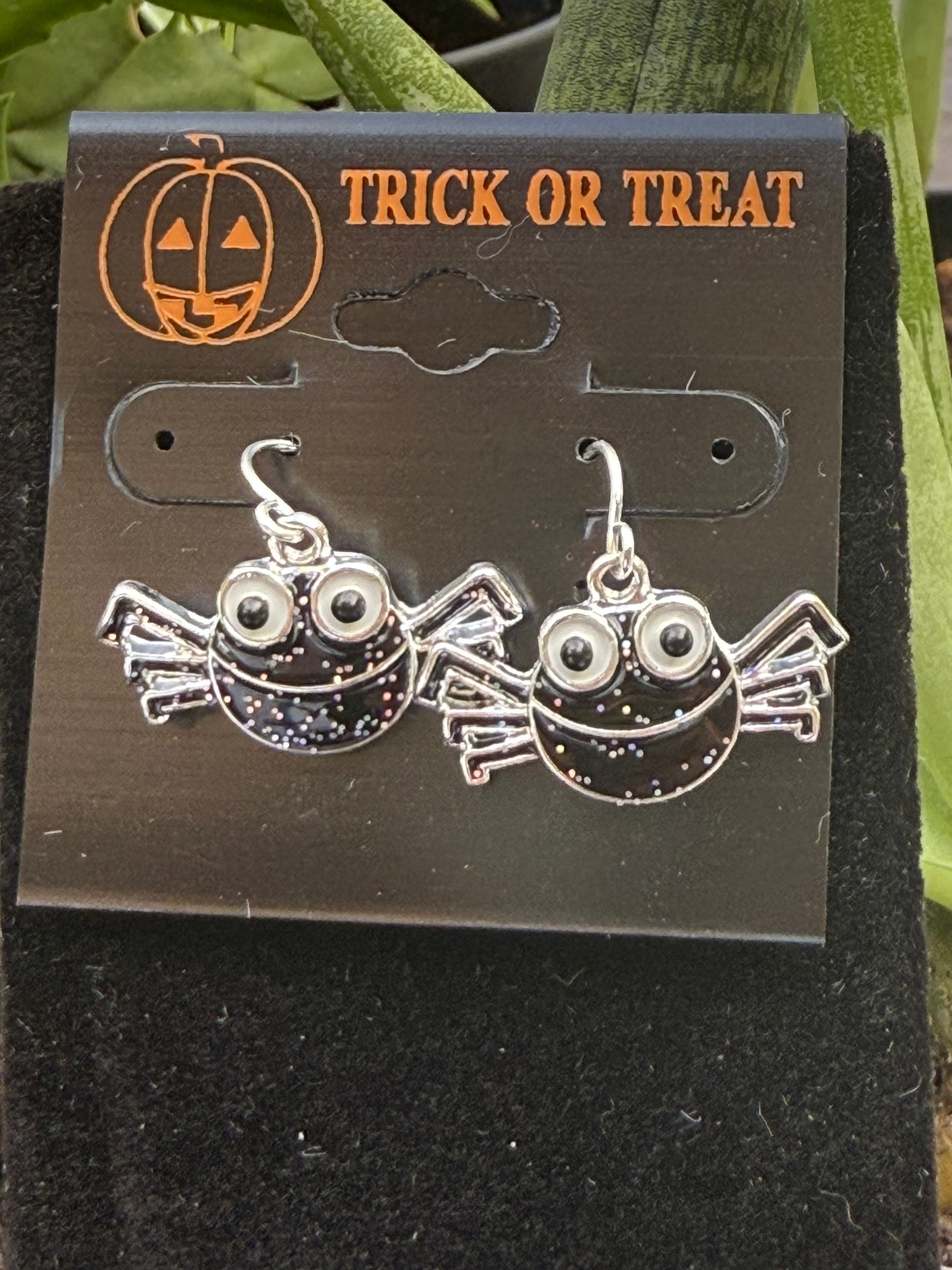 rick or Treat Spider Earrings