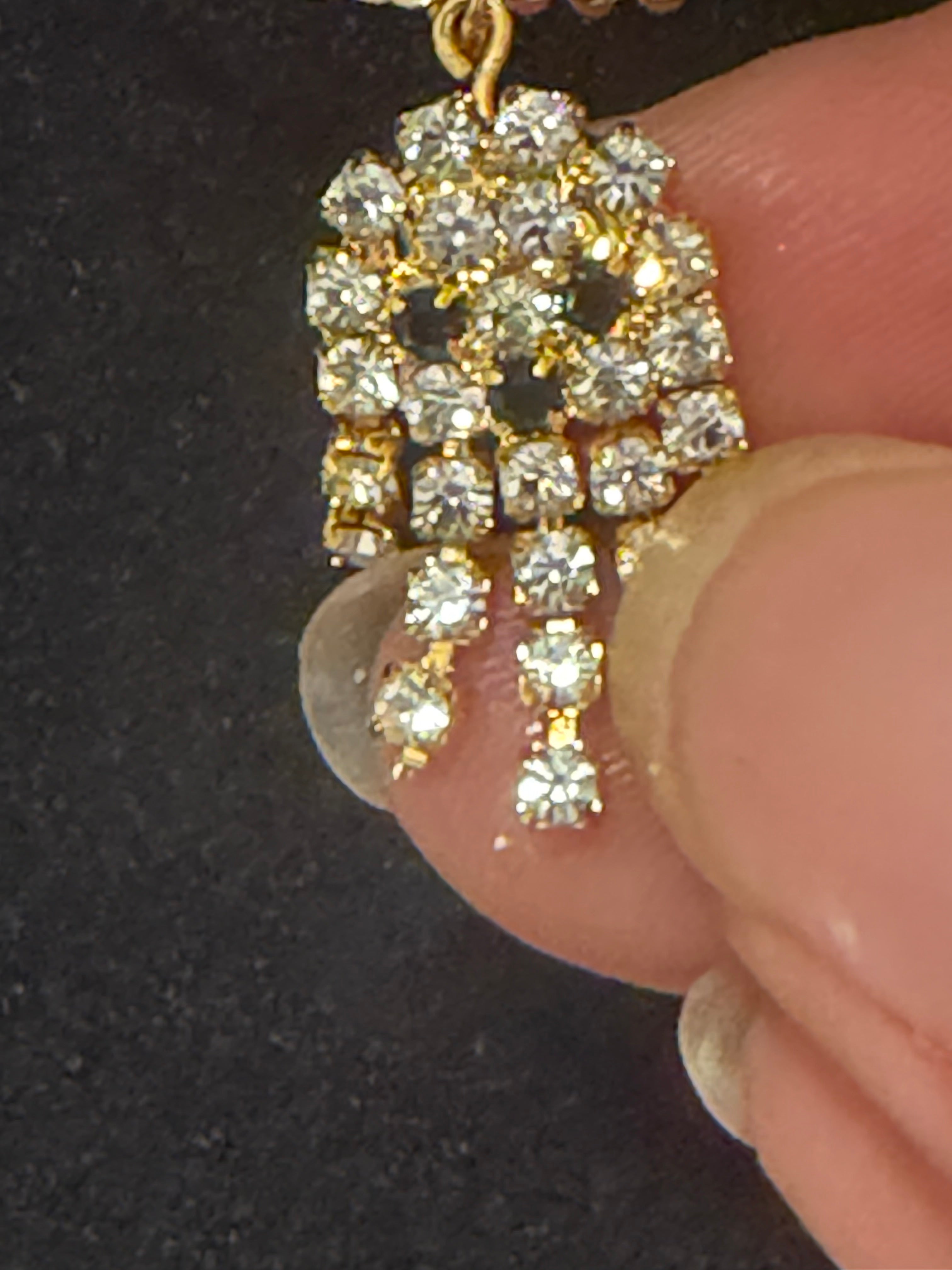 Sparkling Halloween Duo – Gold Ghost Necklace & Crystal “BOO!” Brooch