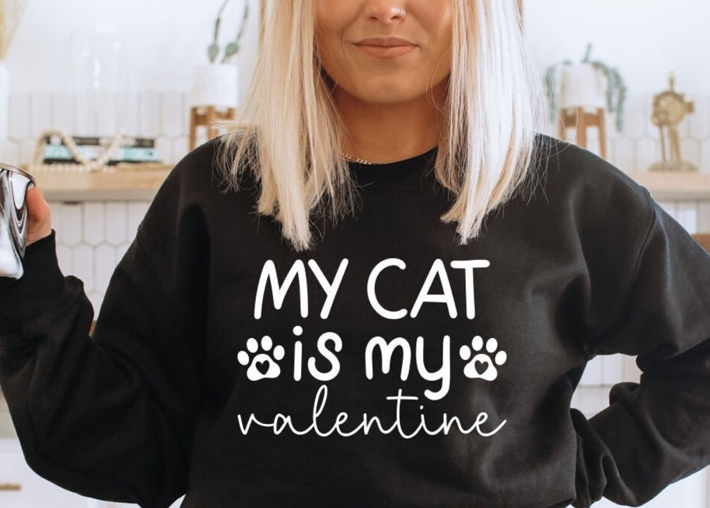 June Bug My Cat Valentines Sweatshirt