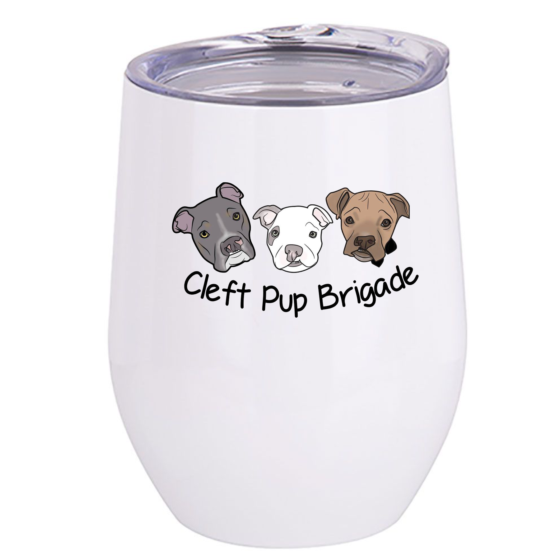 Cleft Pup Brigade Wine Tumbler