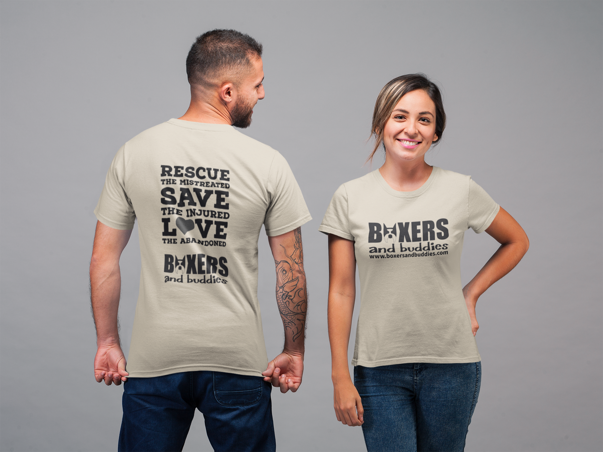 Boxers and Buddies Unisex Tee (available in several colors)