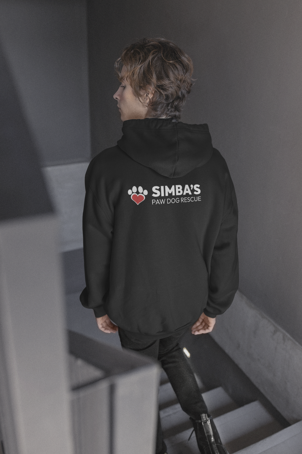 Simba's Back Print Heart Pullover Hoodie (Available in several colors)