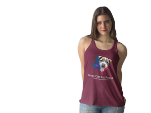 Texas Cleft Pup Flowy Racerback Tank (Available in several colors)