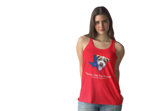 Texas Cleft Pup Flowy Racerback Tank (Available in several colors)