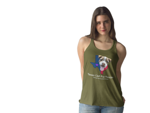 Texas Cleft Pup Flowy Racerback Tank (Available in several colors)