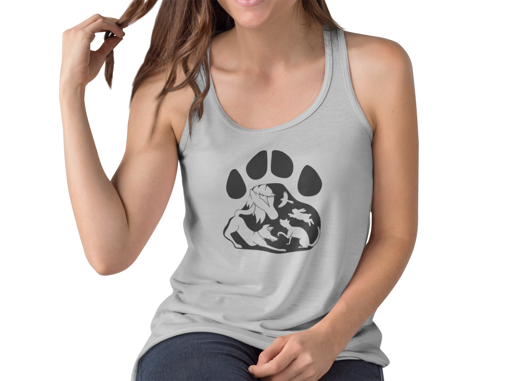 Paws Flowy Racerback Tank