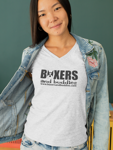 Boxers and Buddies Ladies Triblend Relaxed V-Neck (Available in several colors)