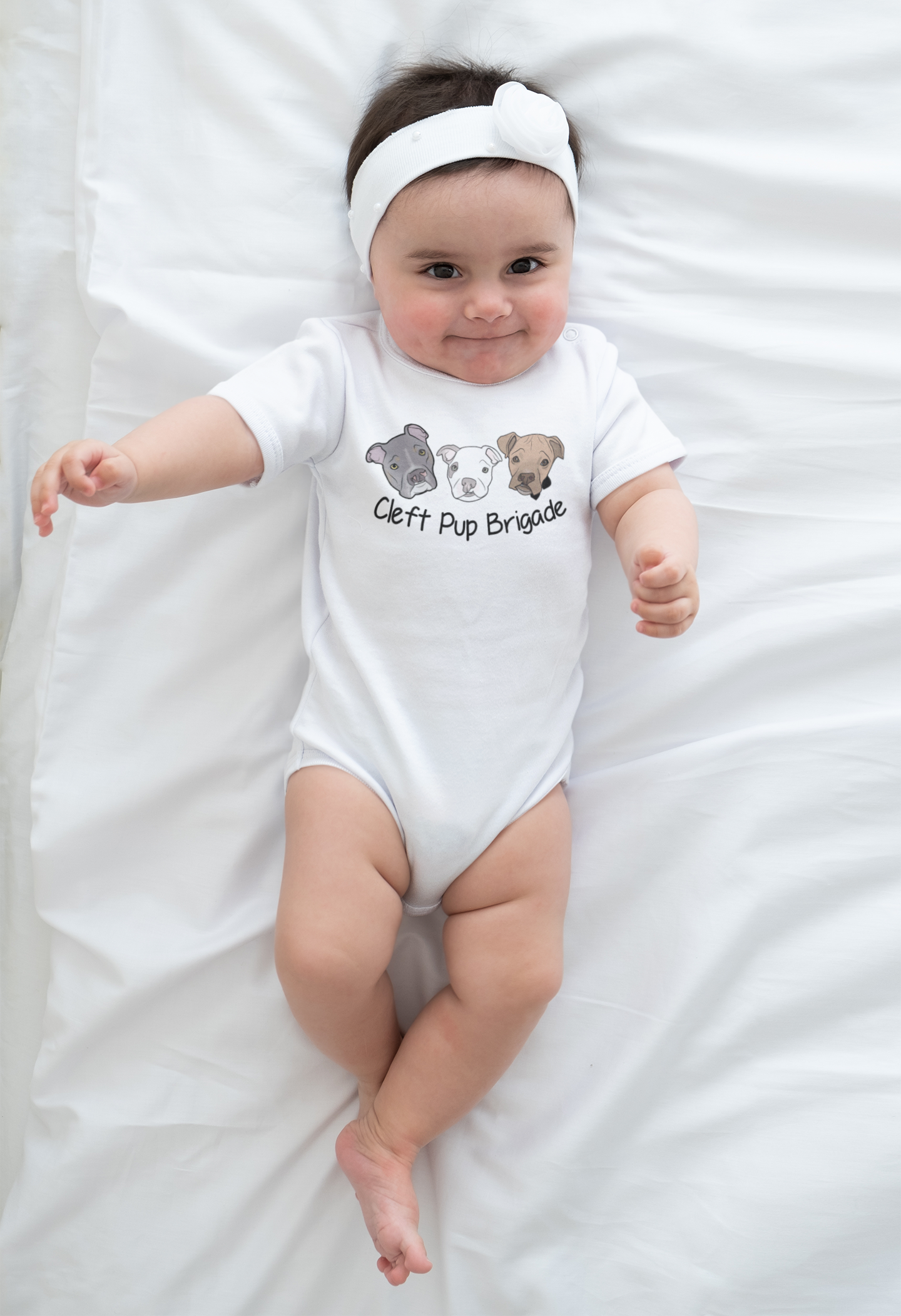 Cleft Pup Brigade Color Logo Onsie