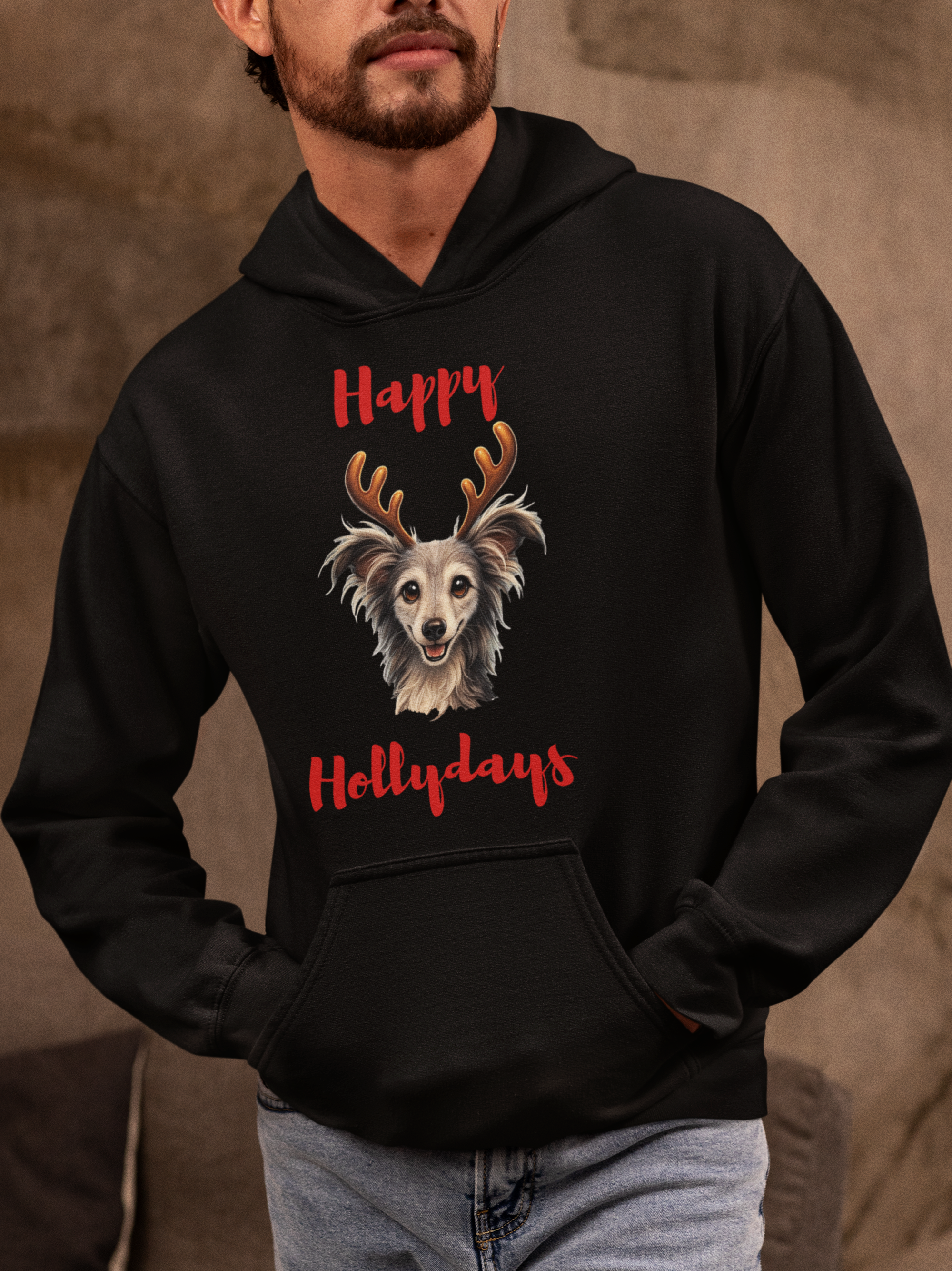Happy Hollydays Hoodie – Angels With Misplaced Wings Sanctuary Edition (Available in Several Colors)