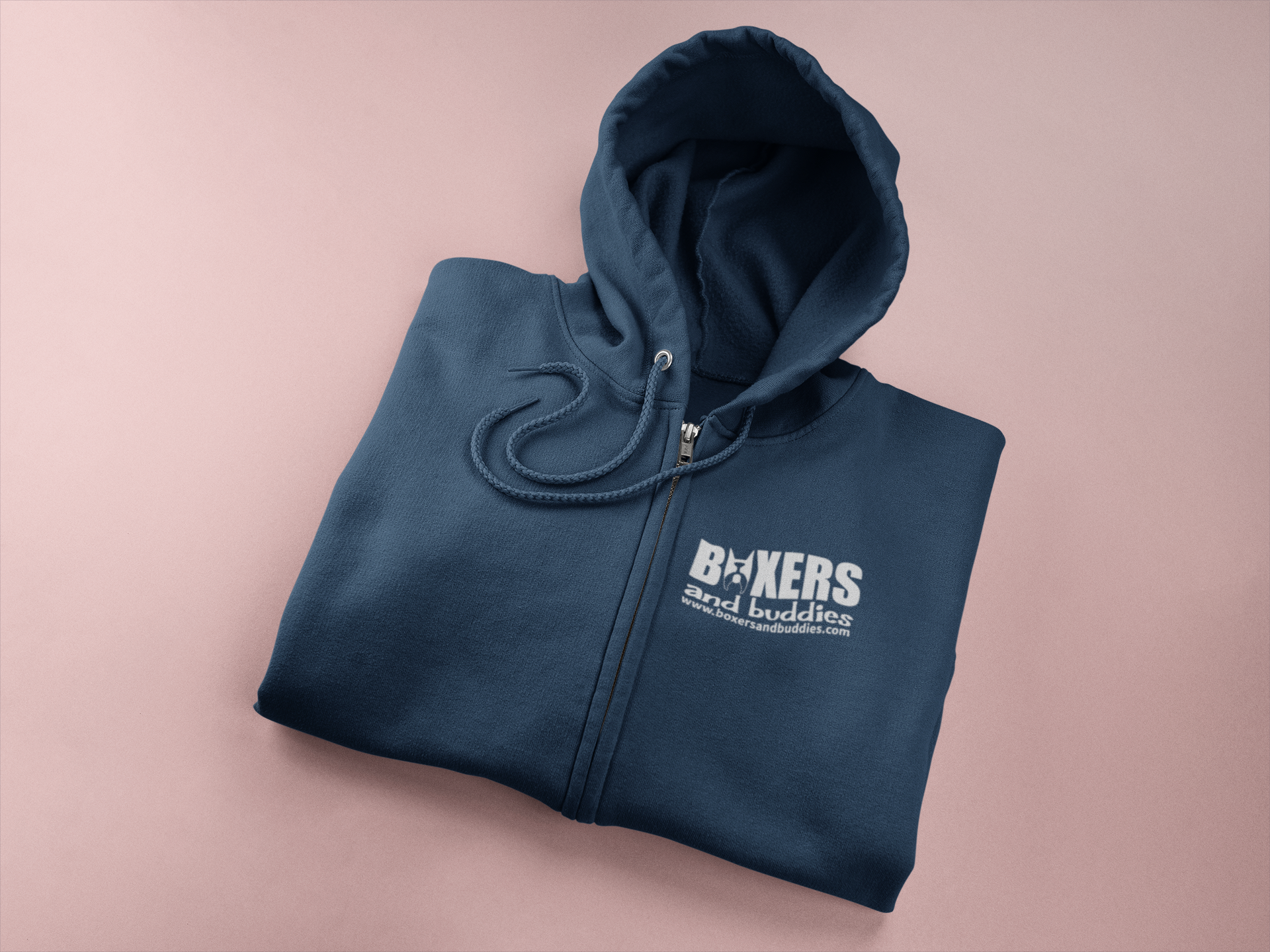 Boxers and Buddies Zip Up Hoodie (available in several colors)