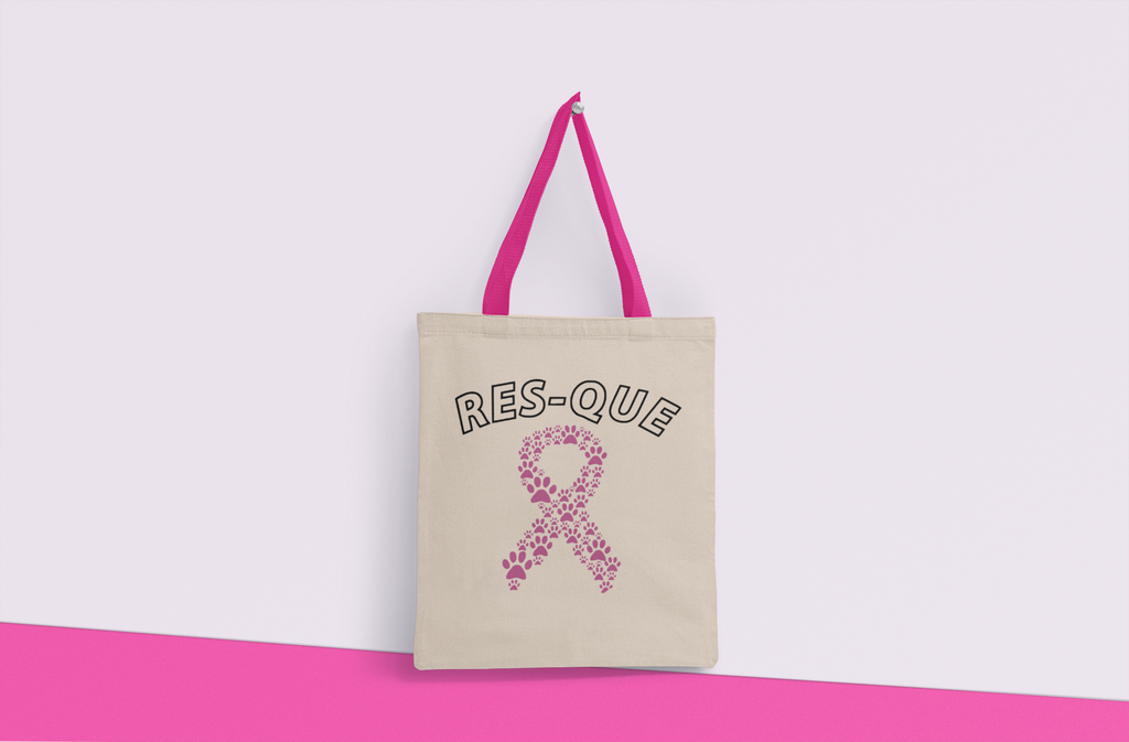 Res-Que Cancer Awareness Color Handle Tote