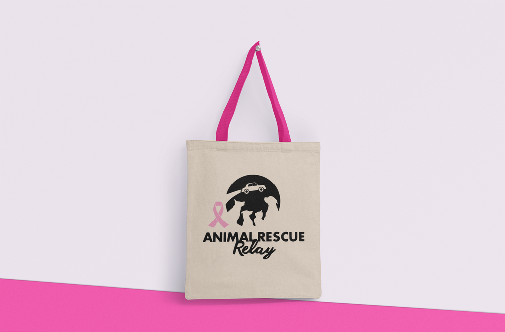 Animal Relay Cancer Awareness Color Handle Tote