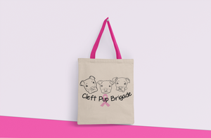 Cleft Pup Brigade Cancer Awareness Color Handle Tote