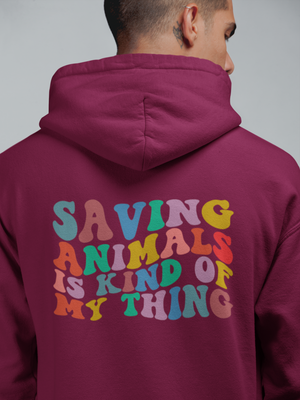 Saving Animals Zip Up Hoodie (available in several colors)