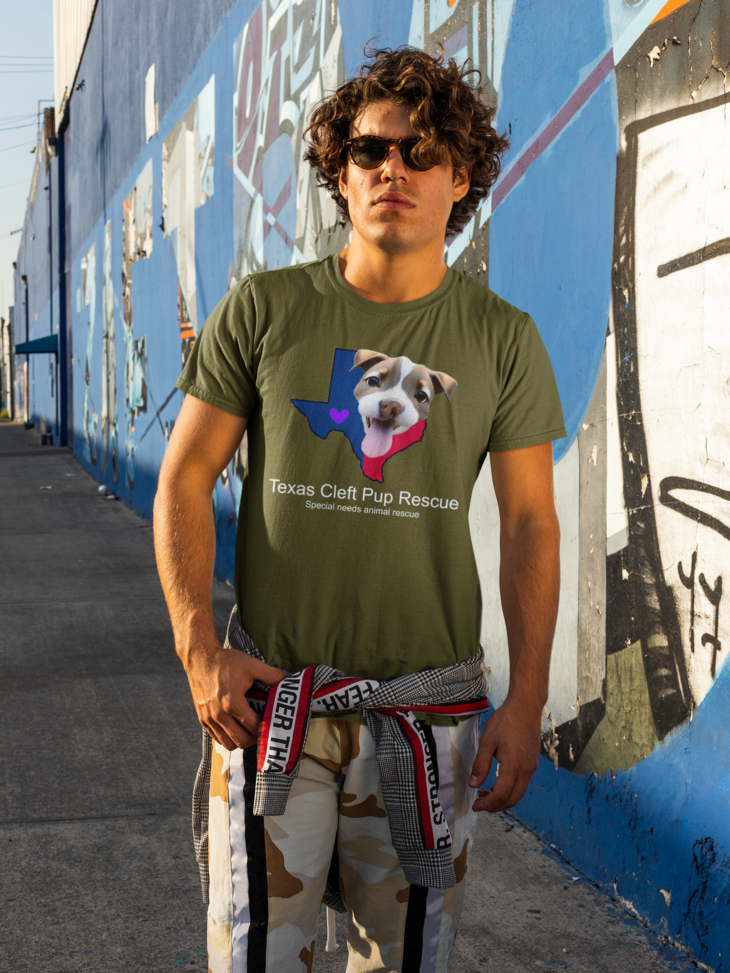 Texas Cleft Pup Unisex Tee (available in several colors)
