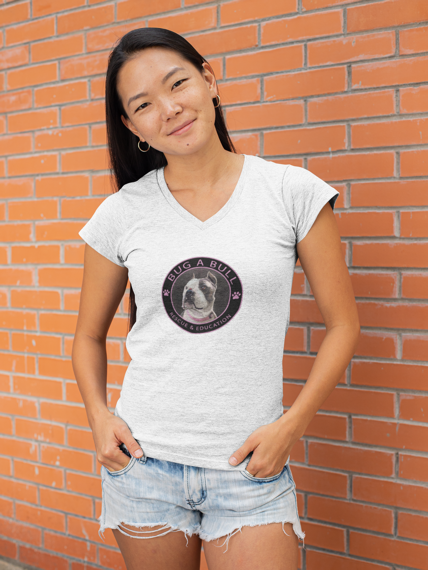 Bug A Bull Ladies Triblend Relaxed V-Neck (Available in several colors)