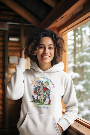 Angels With Misplaced Wings Pull Over Fleece Hoodie (available in several colors)