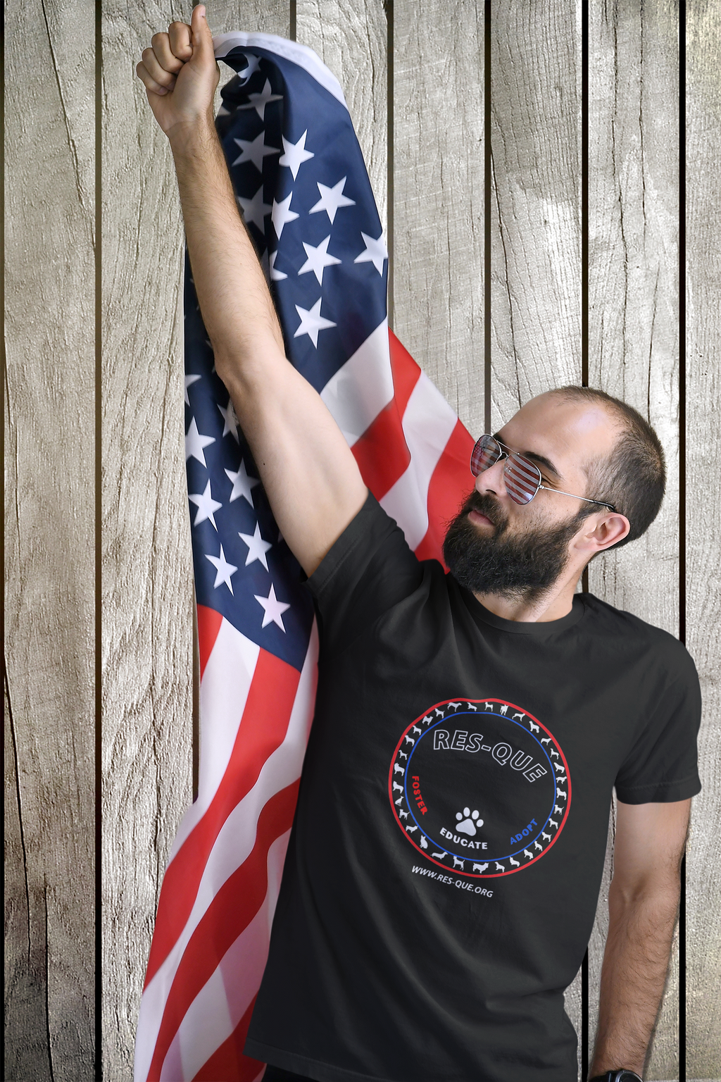 Patriotic Res-Que Unisex Tee - Ruff Life Rescue Wear