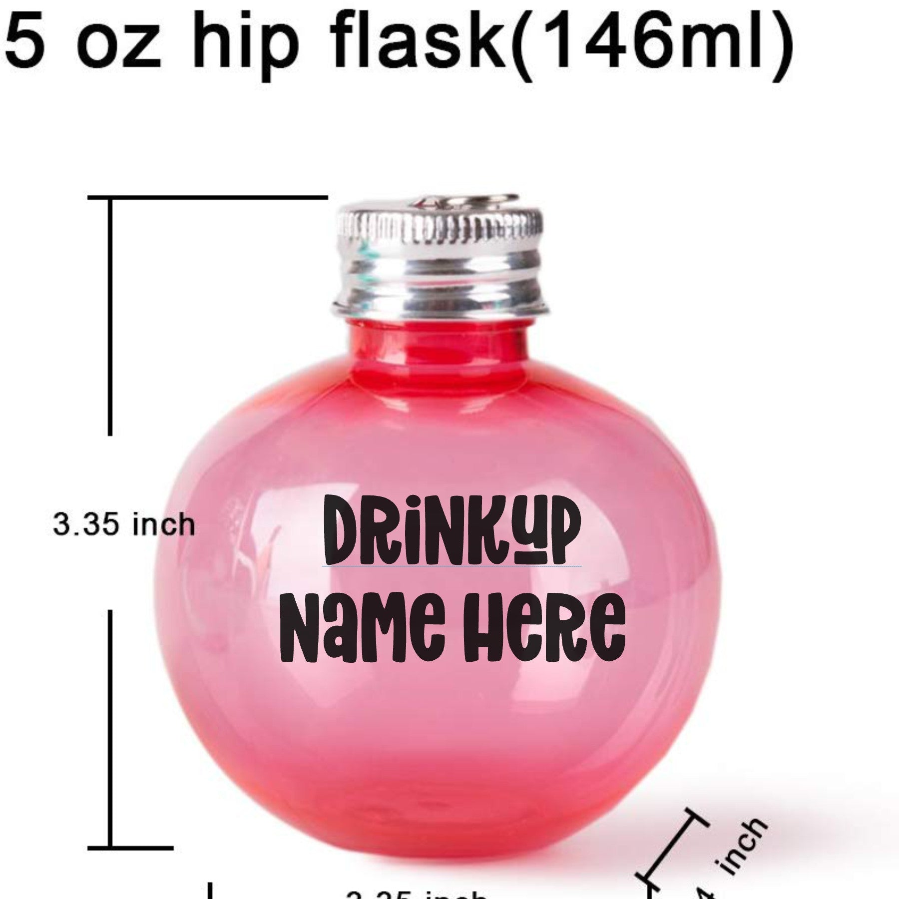 PERSONALIZED Drink Up Fillable Christmas Ornament - Ruff Life Rescue Wear