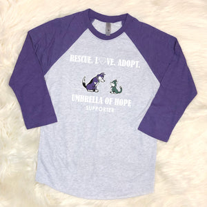 Umbrella of Hope Rescue - Raglan Tee - Ruff Life Rescue Wear