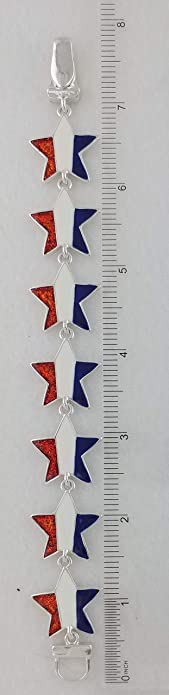 Silver Plated Patriotic Bracelet - Ruff Life Rescue Wear