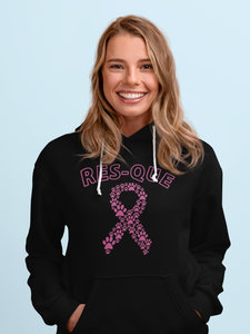 Breast Cancer Awareness Res-que Sponge Fleece Pullover Hoodie - Ruff Life Rescue Wear