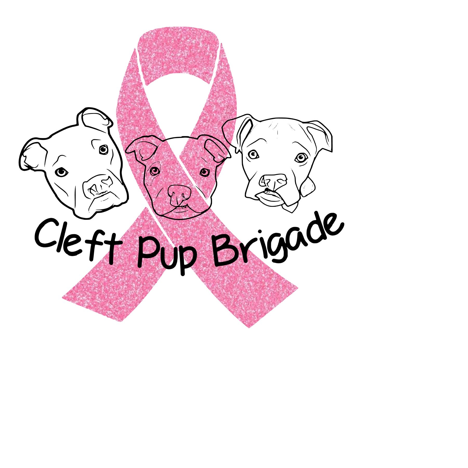 Breast Cancer Awareness Cleft Pup Brigade Flowy Racerback Tank - Ruff Life Rescue Wear