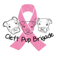 Breast Cancer Awareness Cleft Pup Brigade Flowy Racerback Tank - Ruff Life Rescue Wear