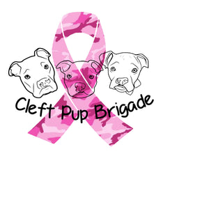 Breast Cancer Awareness Cleft Pup Brigade Fleece Pullover Hoodie - Ruff Life Rescue Wear