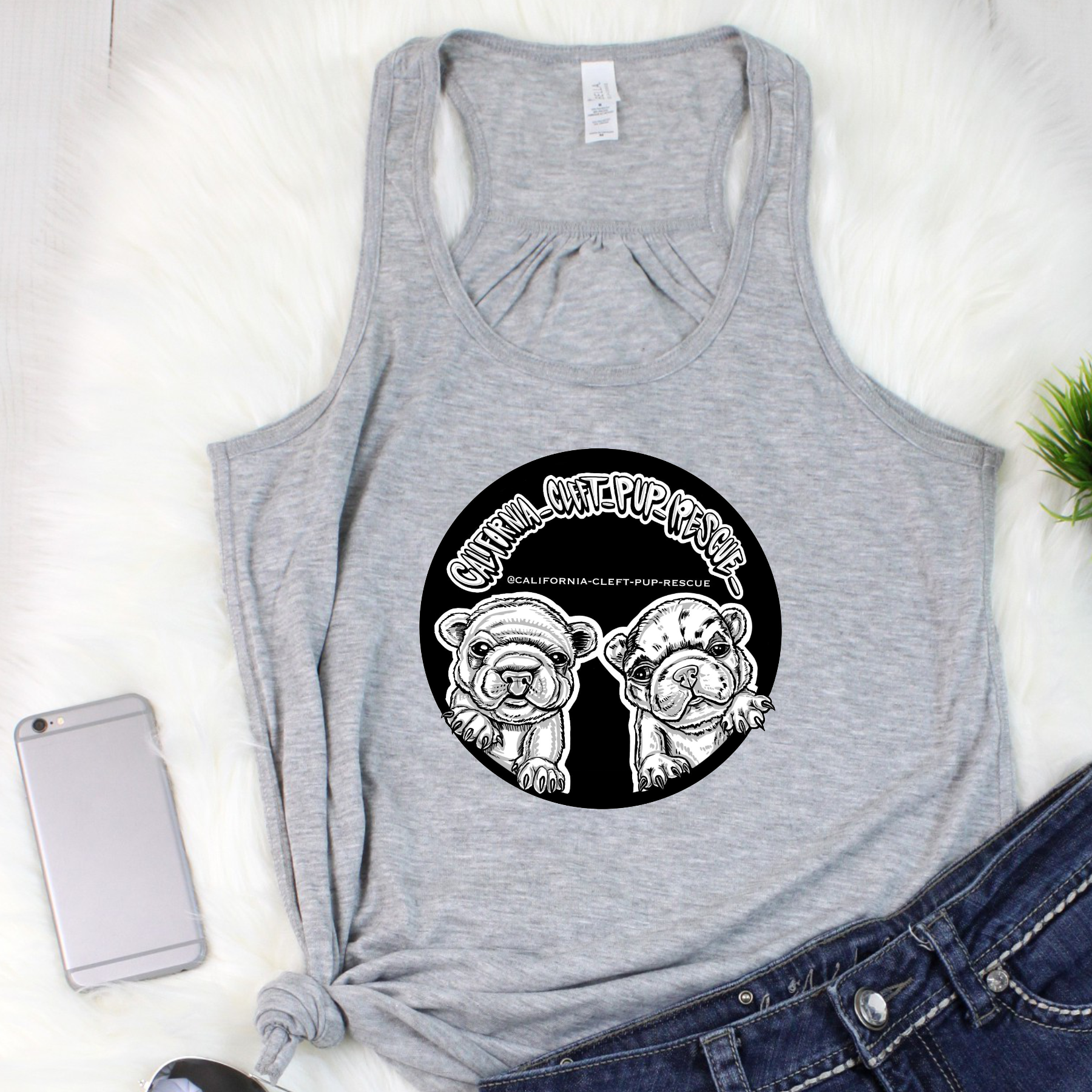 CCPR B&W Logo Flowy Racerback Tank