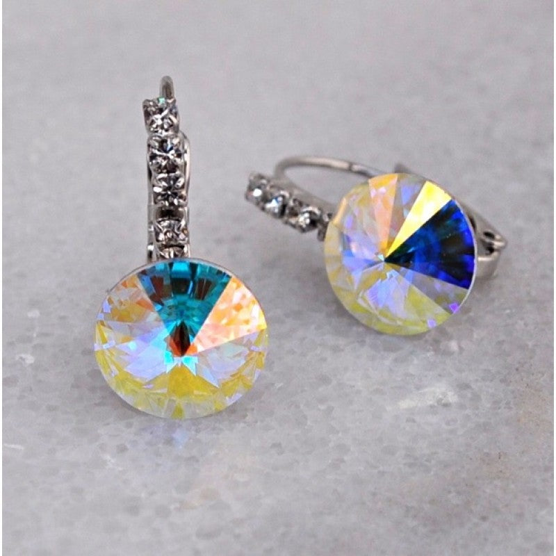 Lever Back Crystal Earrings - Ruff Life Rescue Wear