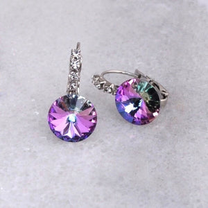 Lever Back Crystal Earrings - Ruff Life Rescue Wear