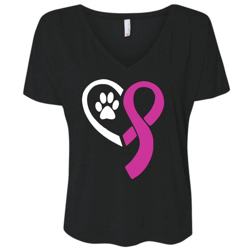 RPNC Breast Cancer Awareness Slouchy V-Neck - Ruff Life Rescue Wear