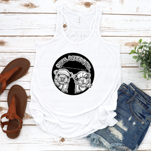 CCPR B&W Logo Flowy Racerback Tank