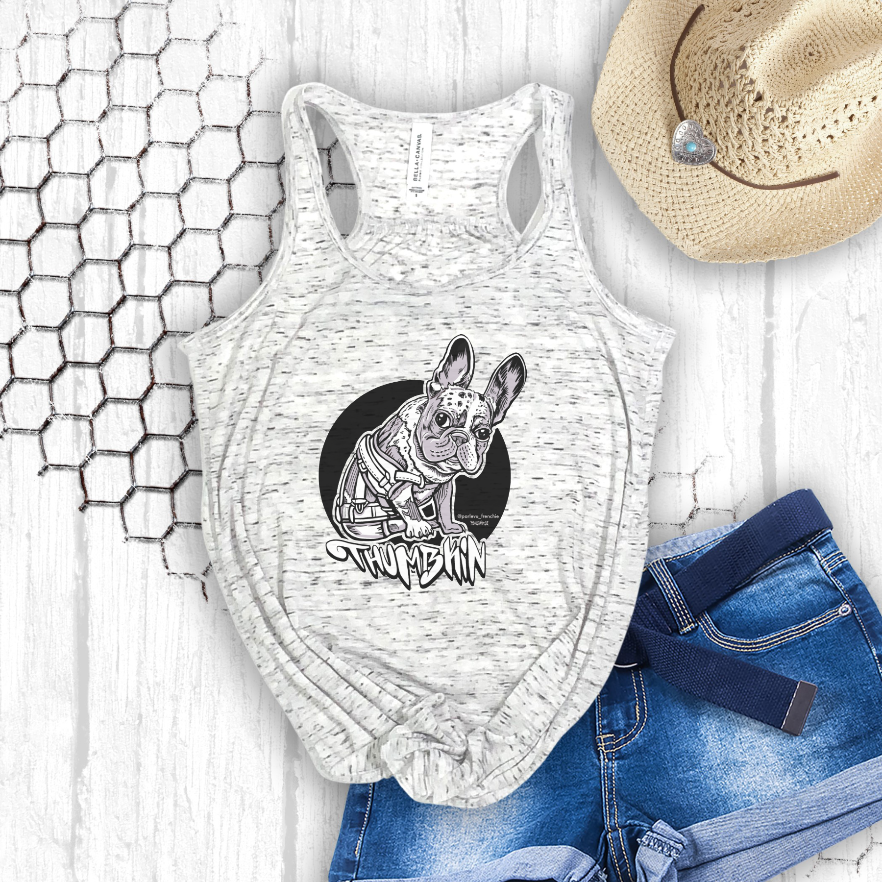 Thumbkin Flowy Racerback Tank - Ruff Life Rescue Wear